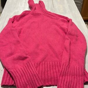 42. pink turtle neck sweater